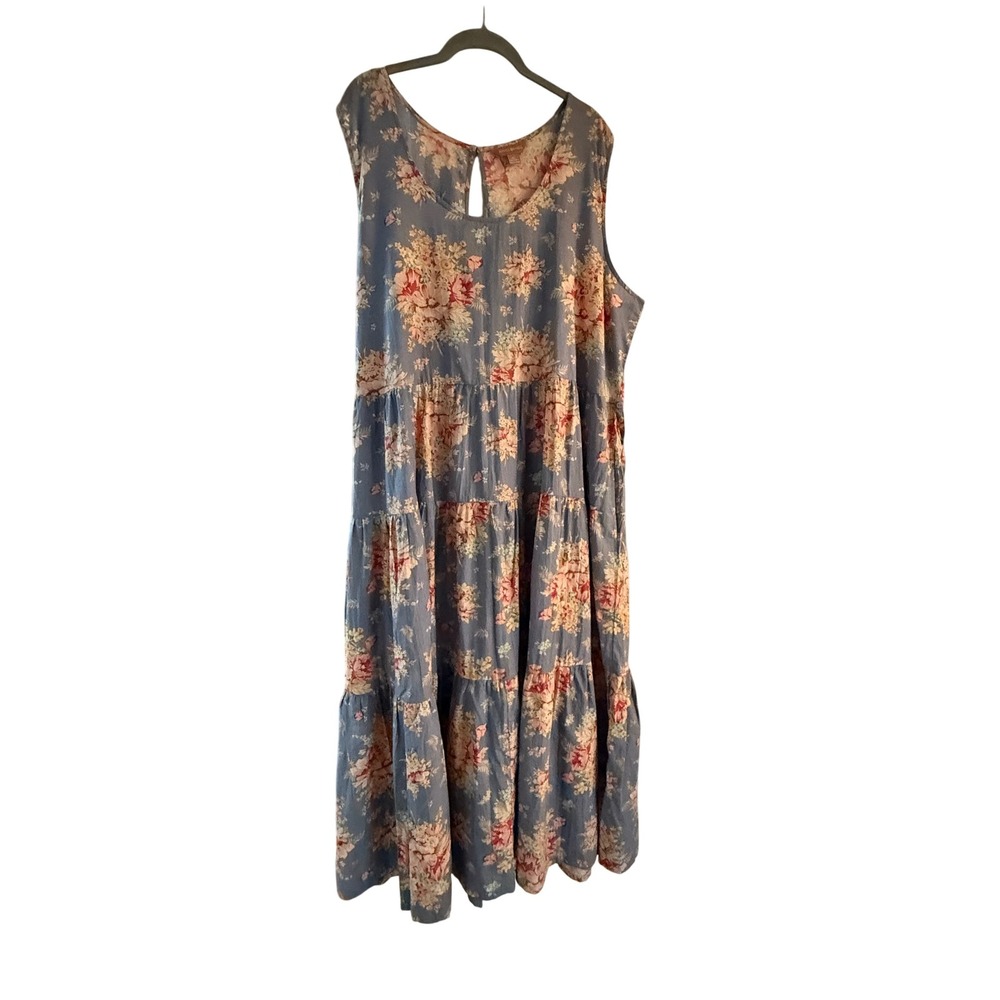 April Cornell Floral Midi Dress Cottagecore Garden Sundress Womens plus size 3X - Picture 6 of 12